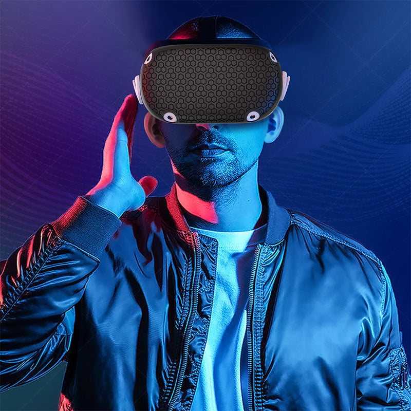 Silicone VR Capa Protetora Proteção Abrangente para Acessórios VR, Compatível com Quest 2 Acessório Gamer