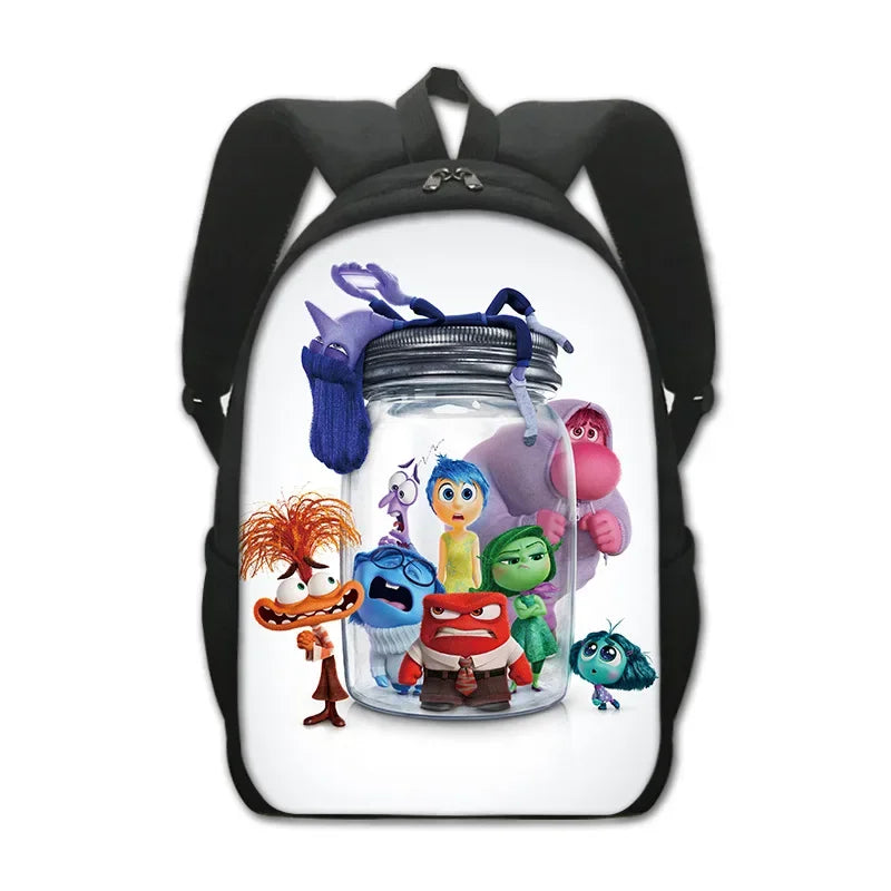 Mochila Inside Out School Backpack Bolsa Escolar Animação Pixar Divertida Mente 2 Meninos e Meninas Infantil Leve Durável Presente