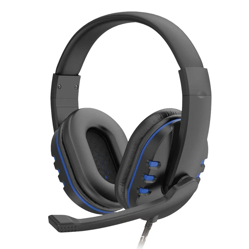 Headset Gamer com Fio 3.5mm Fones de Ouvido para Música e Jogos Compatível com PS4 PlayStation 4 PC e Chat Inclui Microfone