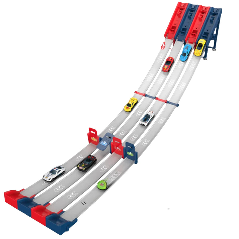 Brinquedo Pista de Corrida Competitivo Racing Track Toy Pista de Corrida para Crianças com Veículo de Liga Metálica Presente