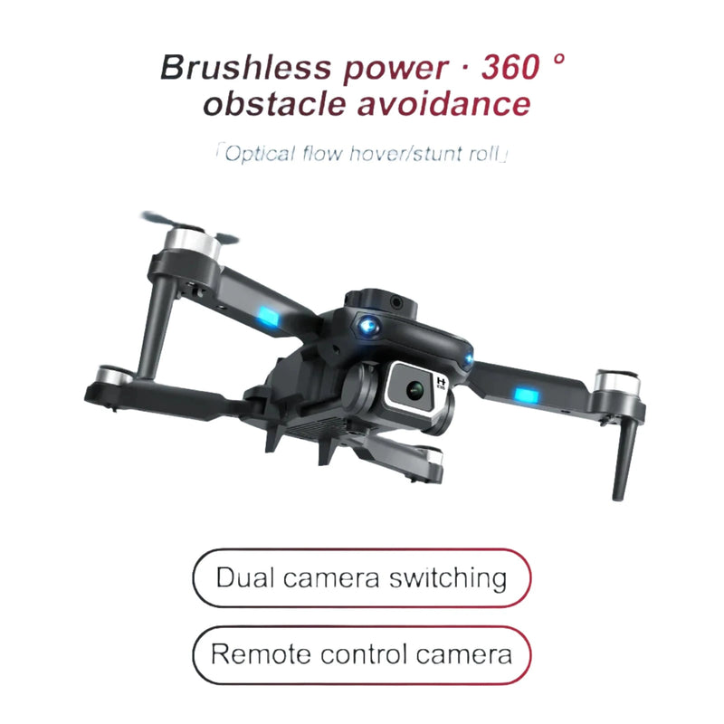 Drone S150 4K HD Dron Profissional com Câmera Dual Fotografia Aérea Sistema de Evitação de Obstáculos Motor Sem Escovas Quadcopter Dobrável