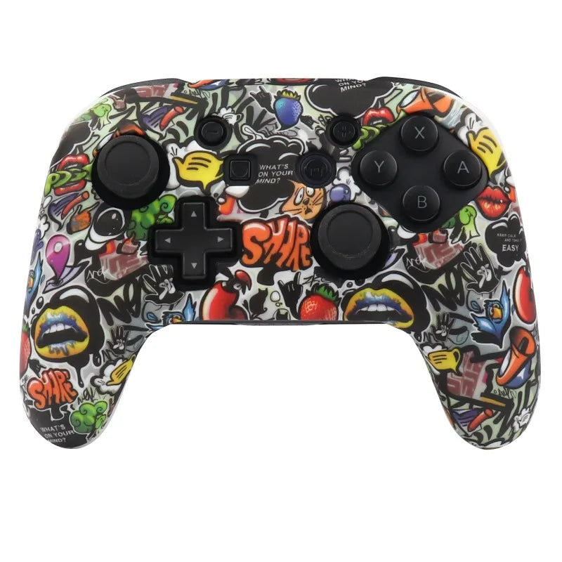 Game Conjunto de Capa de Silicone Personalizadas para Controle Nintendo Swith Pro Acessórios Jogos Criança - Megalonania