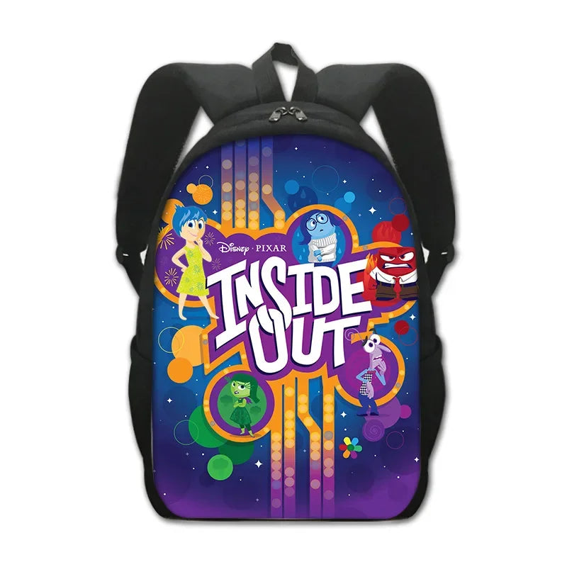 Mochila Inside Out School Backpack Bolsa Escolar Animação Pixar Divertida Mente 2 Meninos e Meninas Infantil Leve Durável Presente