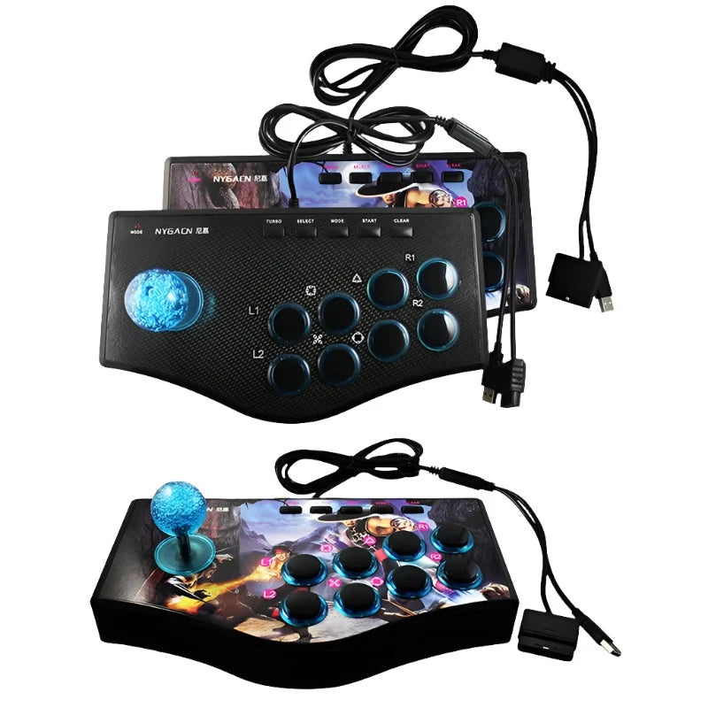 Controlador Arcade Rocker Full-Retro com Joystick USB Acessórios Compatível com PS2, PS3, PC, Android e Smart TV