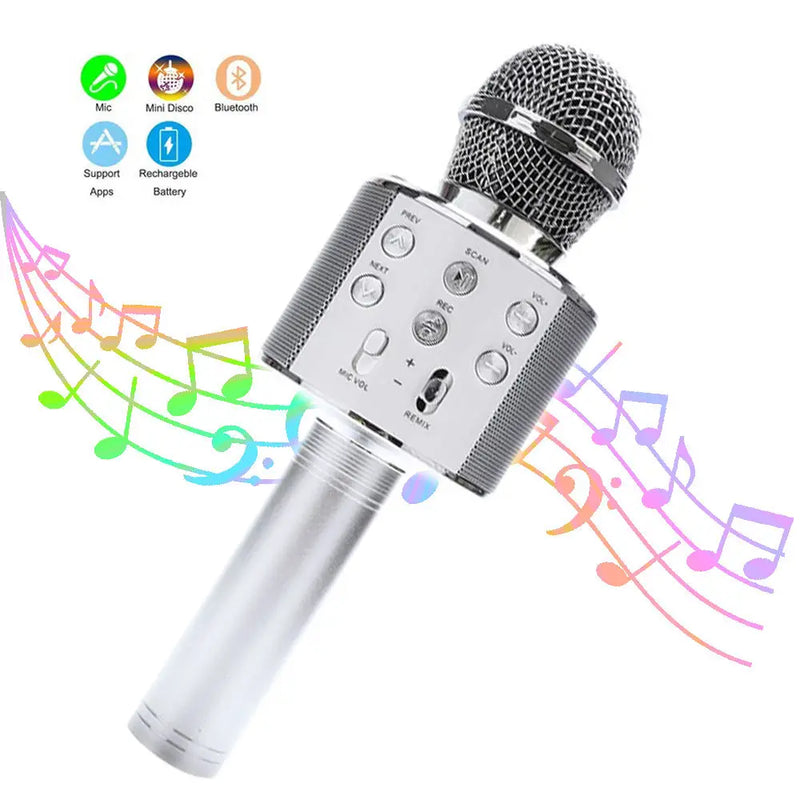 Microfone Sem Fio Bluetooth para Karaoke Ideal para Adultos e Crianças  Microfone para Cantar Brinquedo Divertido para Meninos e Meninas Presente de Aniversário Criança