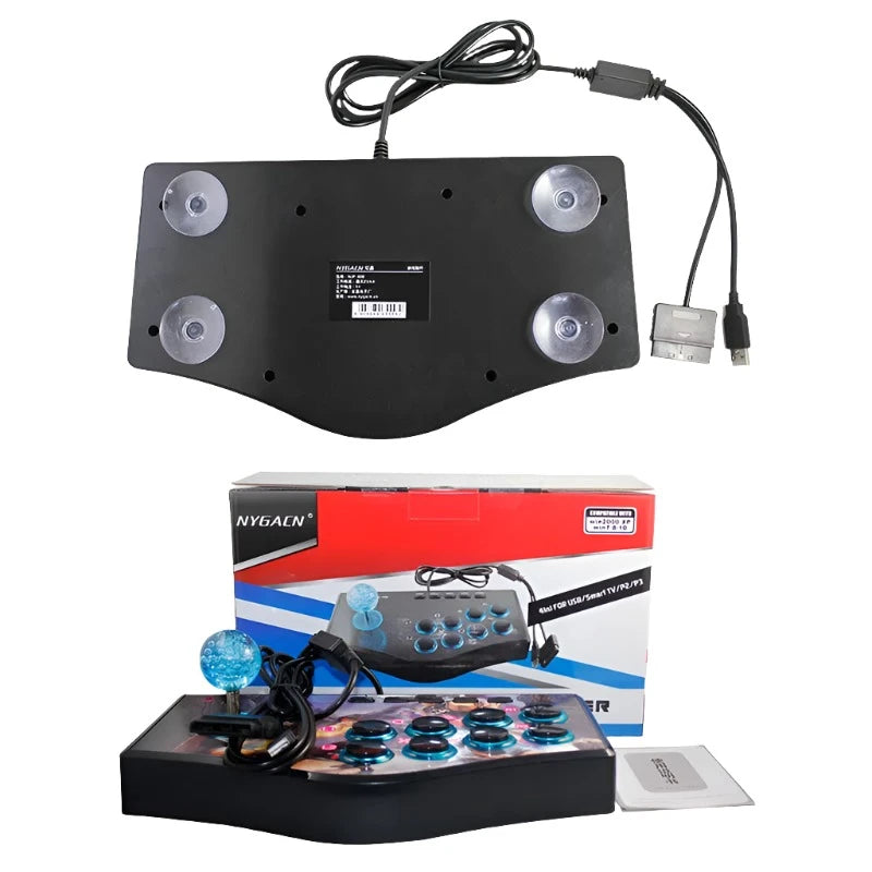 Controlador Arcade Rocker Full-Retro com Joystick USB Acessórios Compatível com PS2, PS3, PC, Android e Smart TV