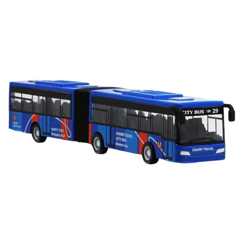 Brinquedo Modelo de Ônibus de Cidade 1:64 em Liga – Veículos de Brinquedo – Ônibus Expresso e Ônibus Duplo – Veículos Diecast – Carros de Puxar para Crianças – Presentes Divertidos Escala 1:64