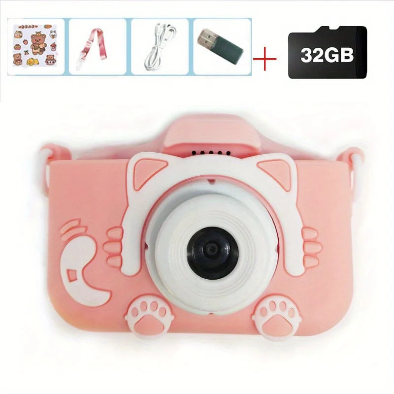 Mini Câmera Digital para Crianças Brinquedo para Meninos e Meninas  Câmera Infantil com Vídeo  Inclui Cartão SD de 32GB  Melhores Presentes de Aniversário Criança