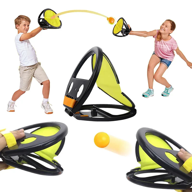 Brinquedo Catch Ball Game Jogo Interativo para Adultos e Crianças Engraçado Interação Sensorial Esporte Treinamento Olho de Mão Coordenação Motora Pai Criança Família Brinquedo ao Ar Livre Interior Festas Presentes