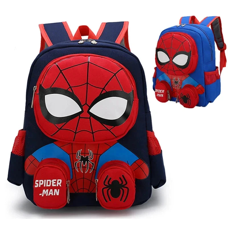 Mochila 3D Cartoon Spiderman para Estudantes Marvel Escolar Meninos e Meninas Presente