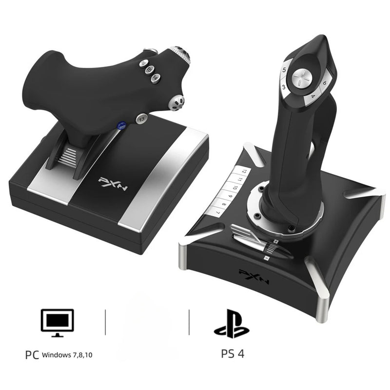 Manche PXN-2119II PRO Flight Simulator 2021 Gamepad Controlador de Vibração e Joystick para PC e PS4 Acessório Game Presente Adulto Criança