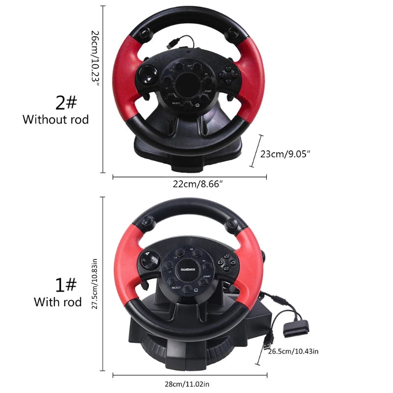 Controle Gamepad Volante para Série FT33d3 D7 200 Graus de Rotação Âgulo Duplo Motor Vibração para PS3 PS2 PC Transporte da Gota Acessório Gamer Presente Adulto Criança