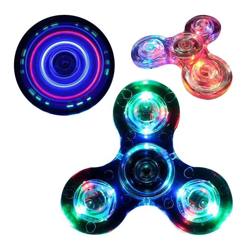 Brinquedo Spinner Luminous LED Light Fidget Spinner Brilha no Escuro Ansiedade Brinquedo Colecionável Presente