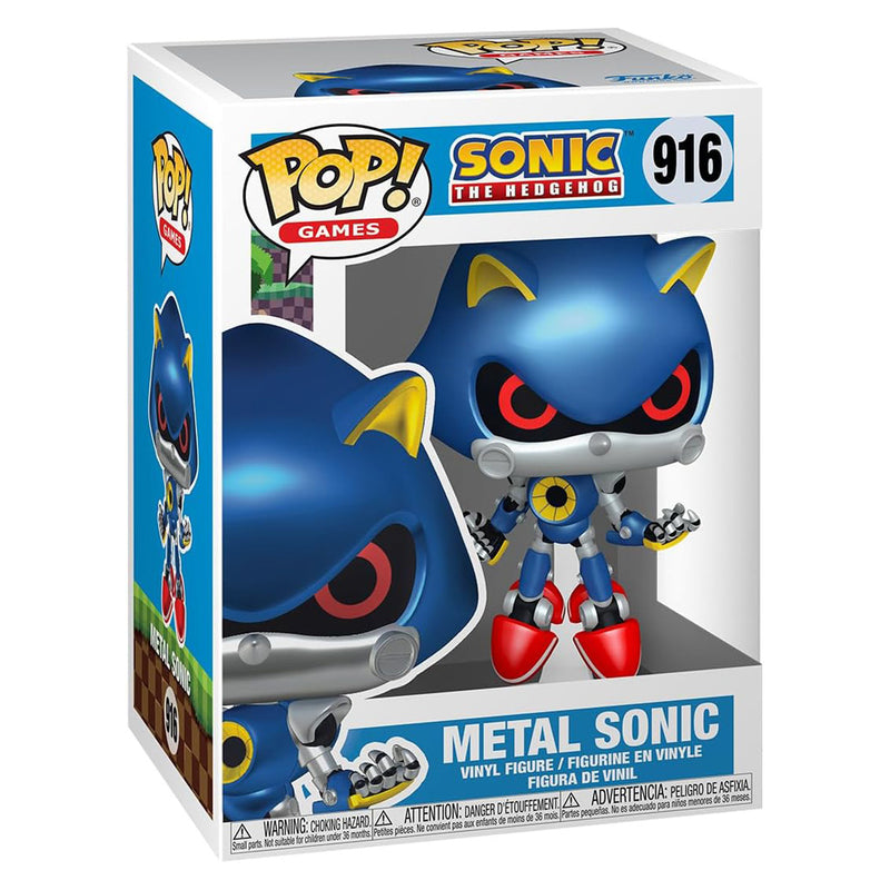 Boneco Funko POP Sonic Metal Sonic 916 Jogos Games Sega Brinquedo Colecionável Presente Coleção Criança