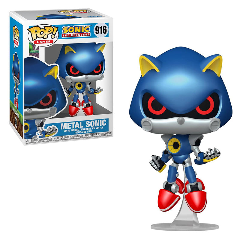 Boneco Funko POP Sonic Metal Sonic 916 Jogos Games Sega Brinquedo Colecionável Presente Coleção Criança