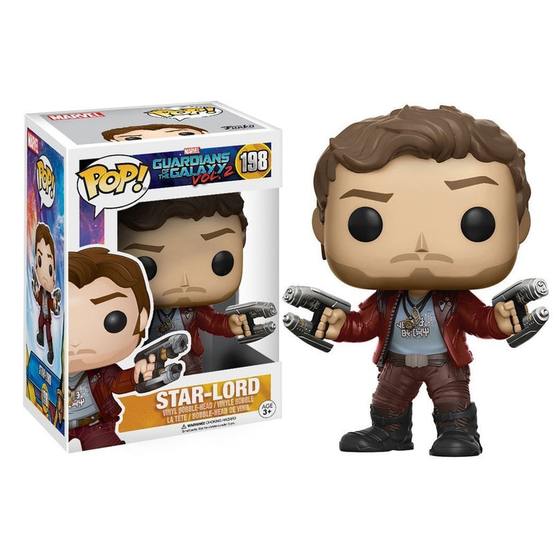 Boneco Funko POP Senhor das Estrelas 198 Marvel Disney Filme Guardiões da Galaxia Vol 2 Brinquedo Colecionável Presente Coleção Criança