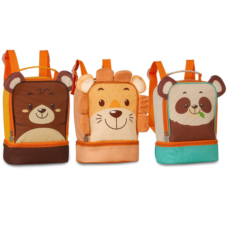 Lancheira Térmica Infantil Bolsa Criança Menino Menina Leão Panda Urso Pets Clio