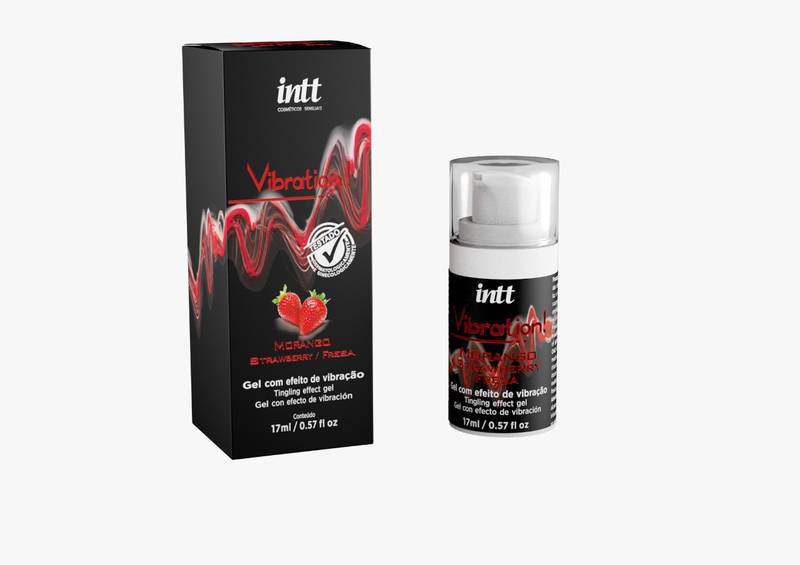 Gel Beijavel Vibration Power Extra Forte Morango Vibra Intt - Megalonania