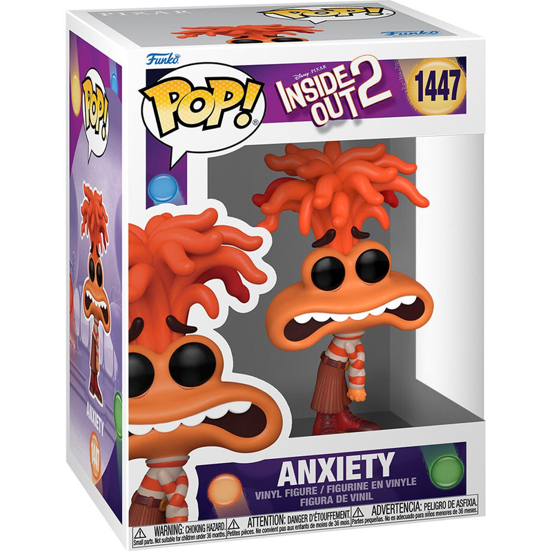 Boneco Funko POP Ansiedade Disney Filme Divertidamente Divertida Mente Anxiety Inside Out 2 Brinquedo Colecionável Presente Coleção Colecionável Criança