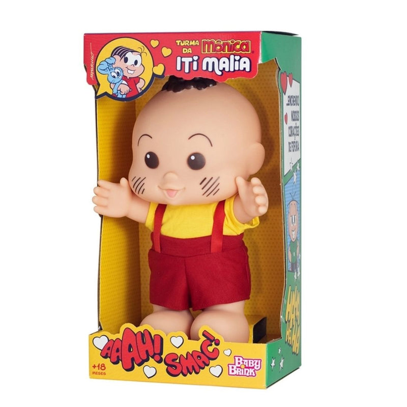 Boneco Cascão Iti Malia Turma da Mônica Infantil Criança Brinquedo Vinil Baby Blink