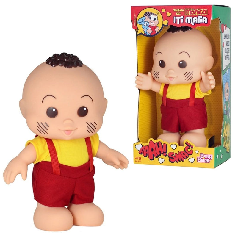 Boneco Cascão Iti Malia Turma da Mônica Infantil Criança Brinquedo Vinil Baby Blink