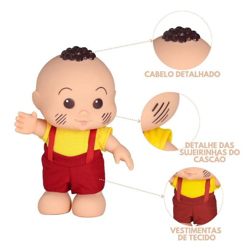 Boneco Cascão Iti Malia Turma da Mônica Infantil Criança Brinquedo Vinil Baby Blink