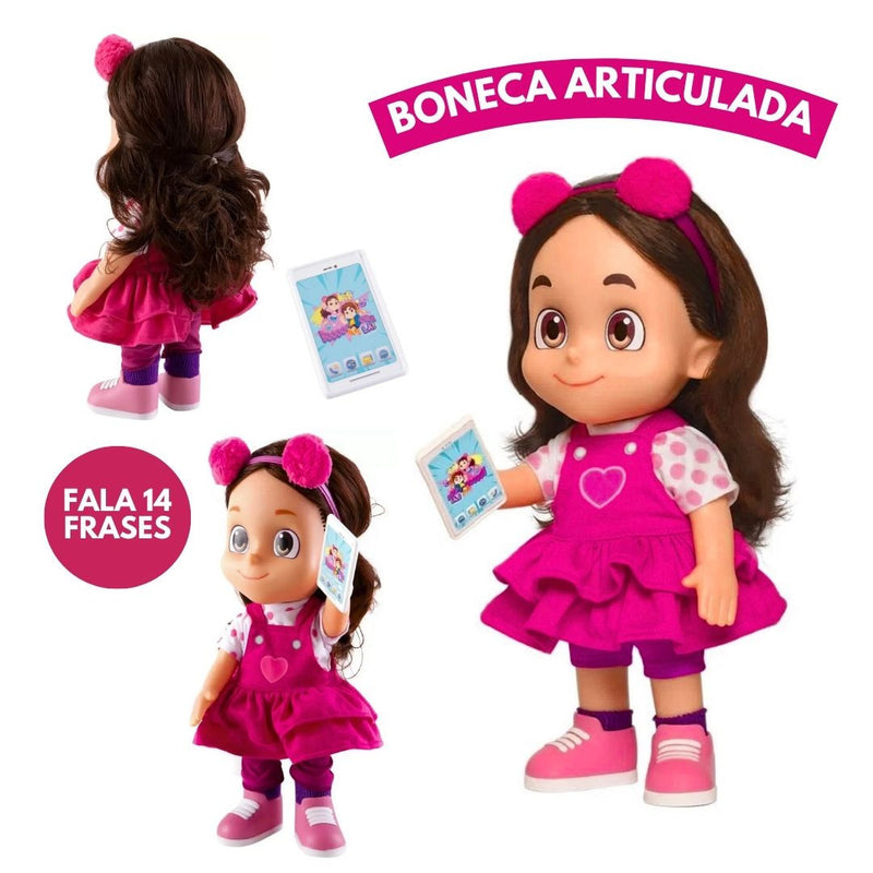 Boneca Mecanizada Maria Clara Brinquedo Maria Clara e JP Infantil Crianças Baby Blink