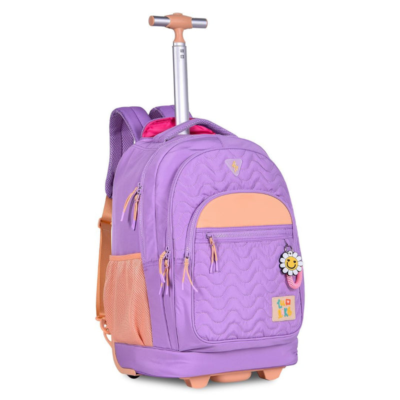 Kit Mochila de Carrinho Mala Bolsa Lancheira Térmica Duas Alças Estojo Box Luluca Juvenil Meninas Escolar Clio