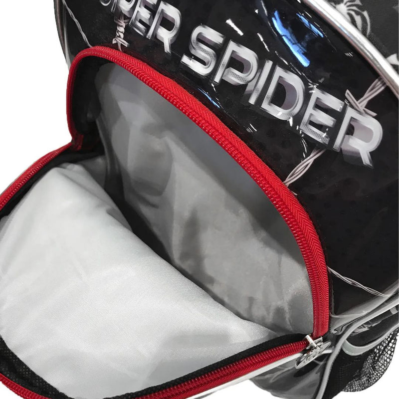 Kit Mochila de Costas Infantil Super Spider Preto Aranha Homem Estojo com Dois Compartimentos Escolar Seanite