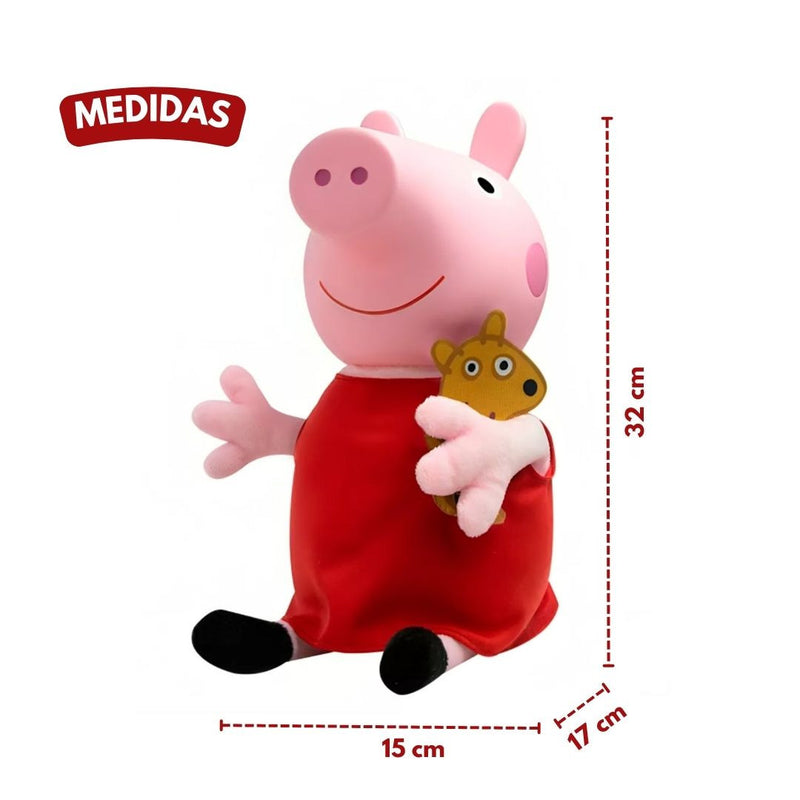 Boneca Peppa Pig Brinquedo Pernas e Braços Articulados Vinil Infantil Criança Novabrink