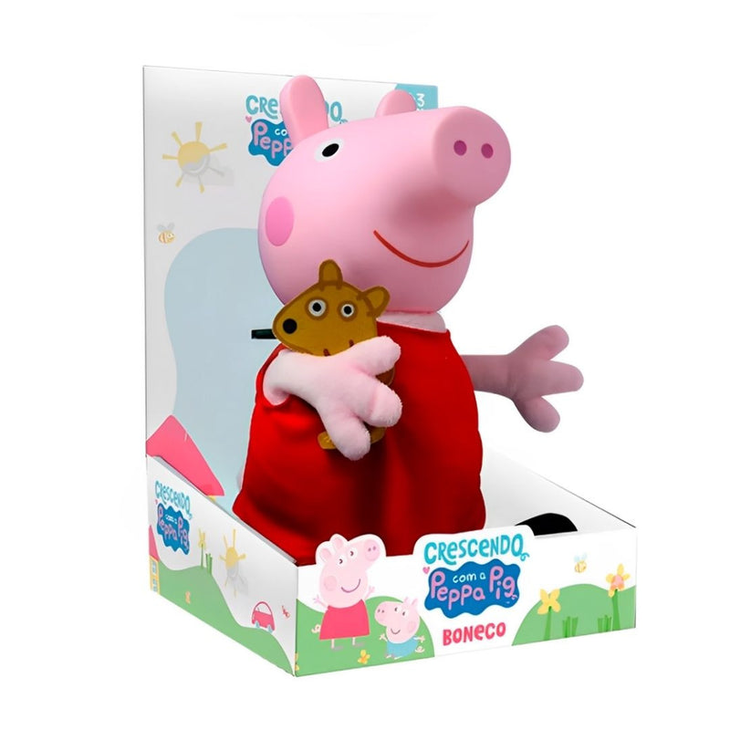 Boneca Peppa Pig Brinquedo Pernas e Braços Articulados Vinil Infantil Criança Novabrink