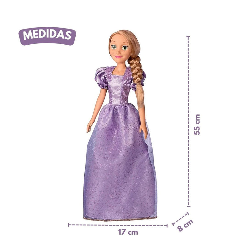 Boneca Rapunzel Disney Brinquedo Infantil Criança Articulada Novabrink