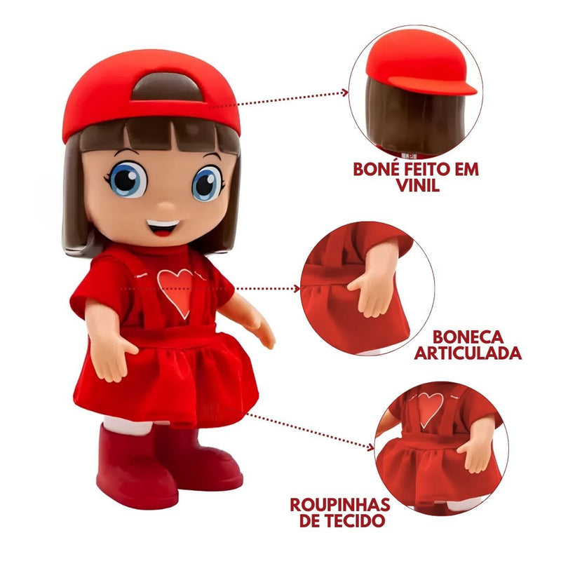 Boneca Aventureira Gi Neto Personagem Brinquedo Infantil Criança Novabrink