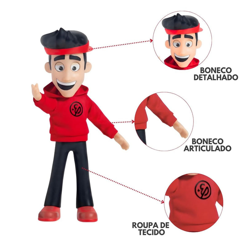 Boneco Enaldinho Brinquedo Infantil Crianças Youtuber Articulado Novabrink