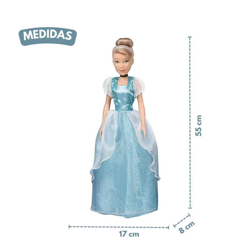 Boneca Princesa Cinderela Mine My Size 55cm Original Disney Novabrink