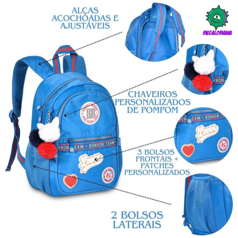 Mochila De Costas Mala Bolsa Mini Rebecca Bonbon Pequena Feminina Juvenil Colegial Meninas Clio