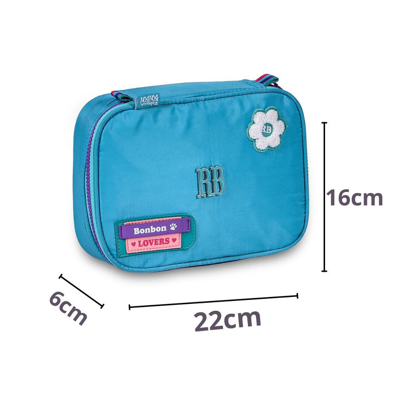 Estojo Box Rebecca Bonbon Azul Rosa Preto Feminino Meninas Juvenil Fashion Clio