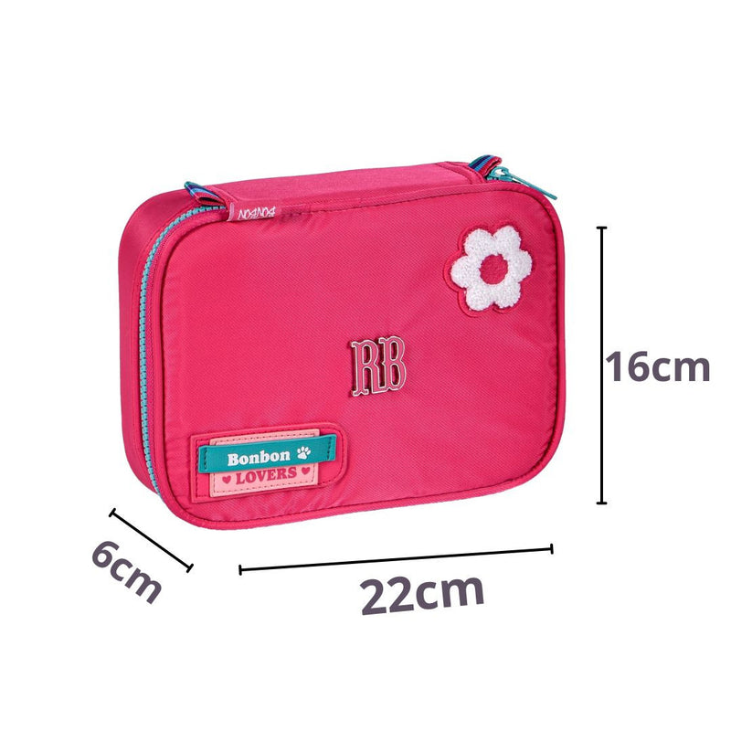 Estojo Box Rebecca Bonbon Azul Rosa Preto Feminino Meninas Juvenil Fashion Clio