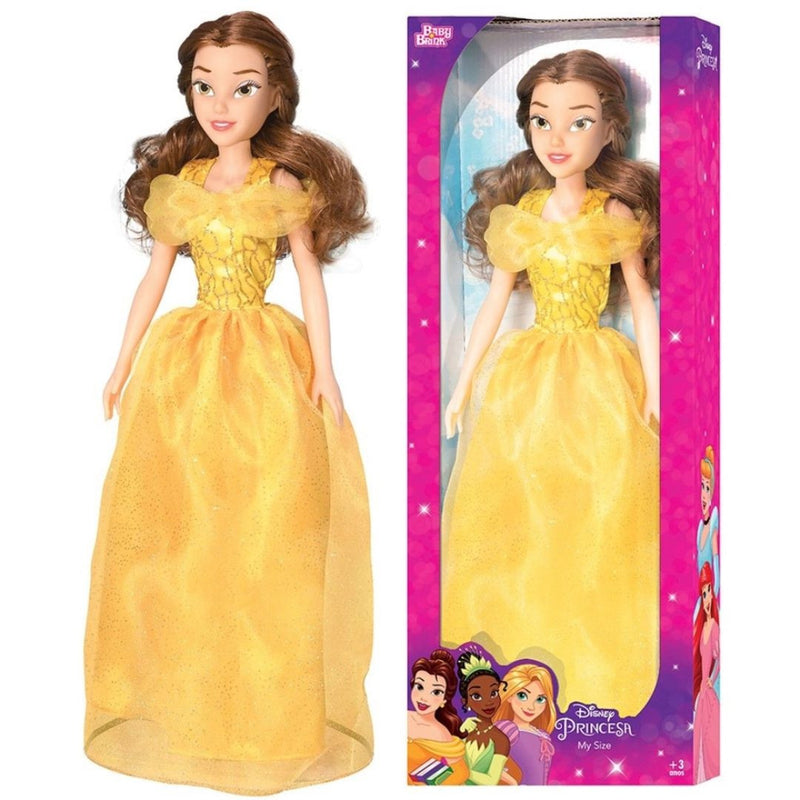 Boneca Bela Mini My Size 55 cm Articulada Princesa Disney Novablink