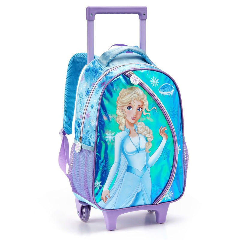 Mochila de Carrinho Mala Bolsa Infantil Princesa do Gelo Frozen Meninas Femino Seanite