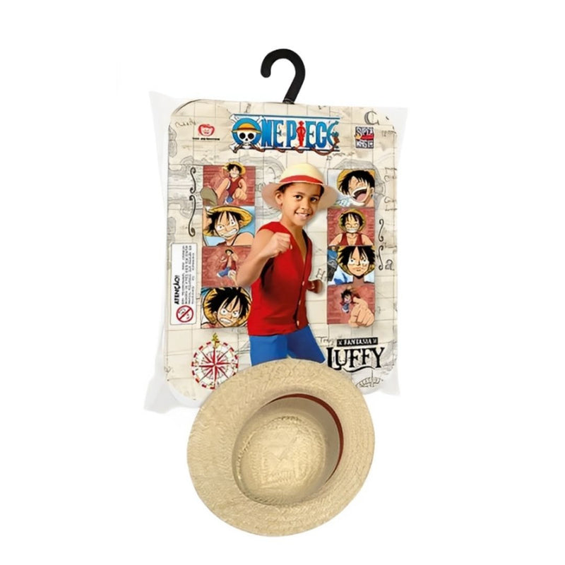 Fantasia Infantil Luffy One Piece Anime Chapéu Palha Pirata Nova Blink