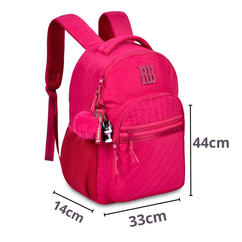 Mochila de Costas Mala Bolsa Rebecca Bonbon Preto Rosa Lilás Fashion Meninas Clio