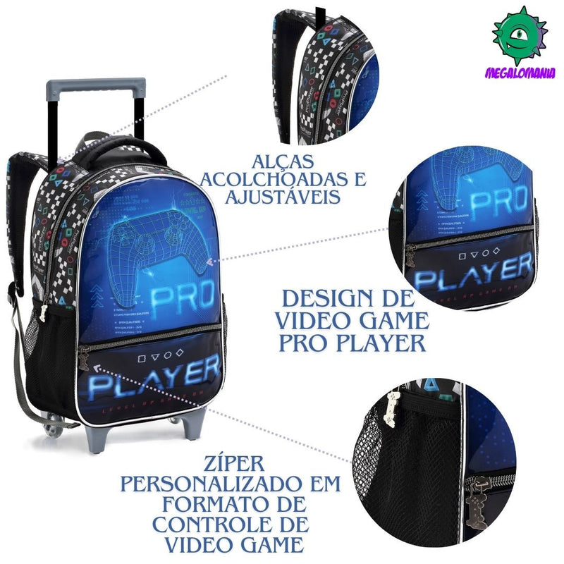 Mochila de Carrinho Infantil Video Game Console Mqala Bolsa Masculino Meninos Seanite