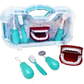 Brinquedo Kit Dentista Maleta Faz de Conta Higiene Bucal Aprendizagem Verde e Rosa Acessórios PakiToys