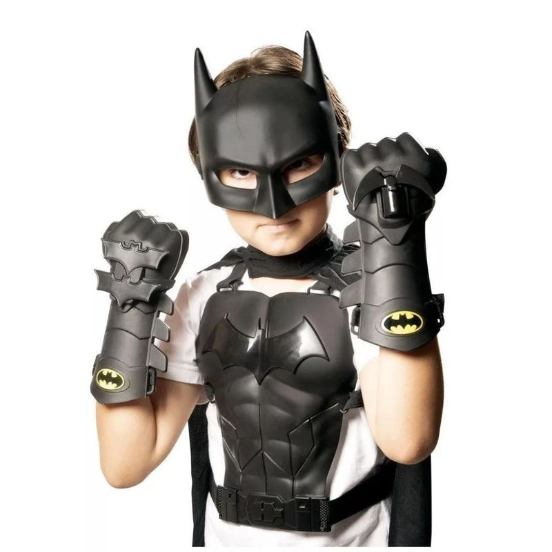 Conjunto Batman Fantasia DC Comics Super - Herói Infantil Criança Masculino Novabrink