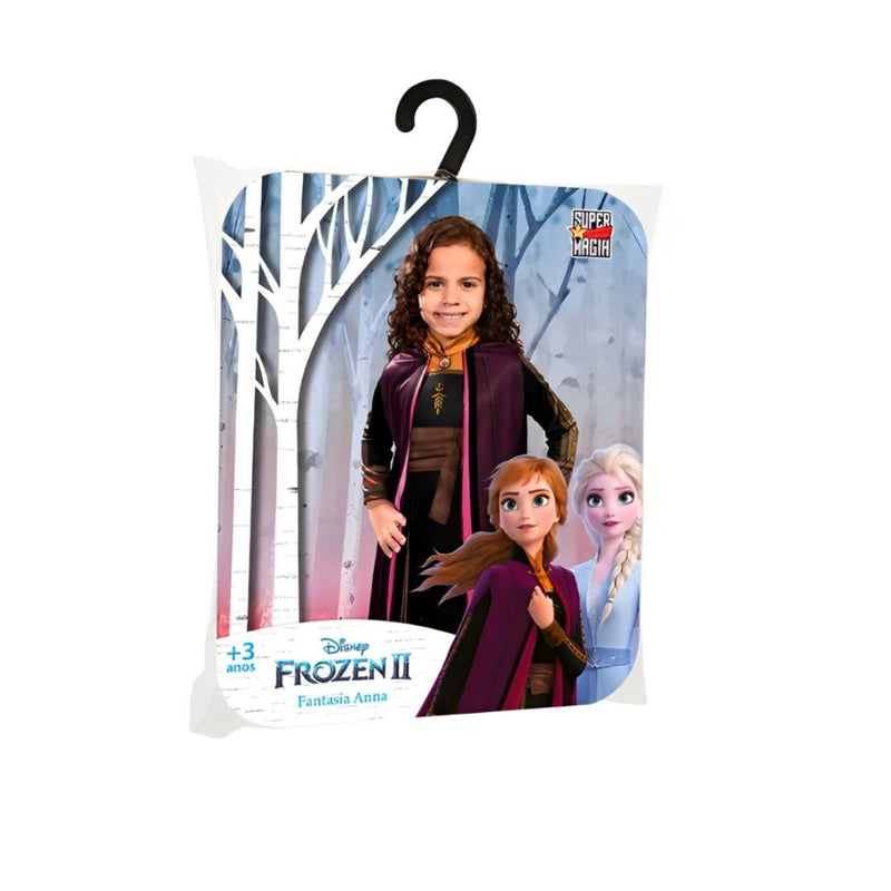 Fantasia Anna Clássica Frozen 2 Disney Infantil Criança Feminino Nova Blink