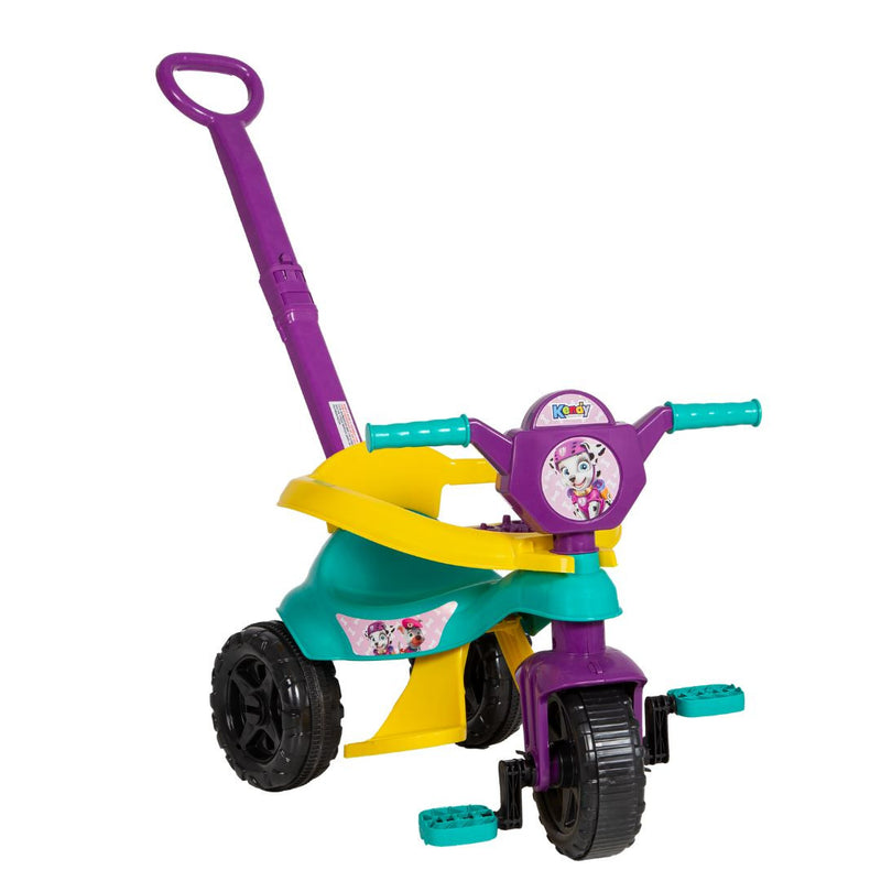 Brinquedo Carrinho de Passeio Pedal Infantil Kemotoca Baby Dog Tiffany Feminino Triciclo Kendy