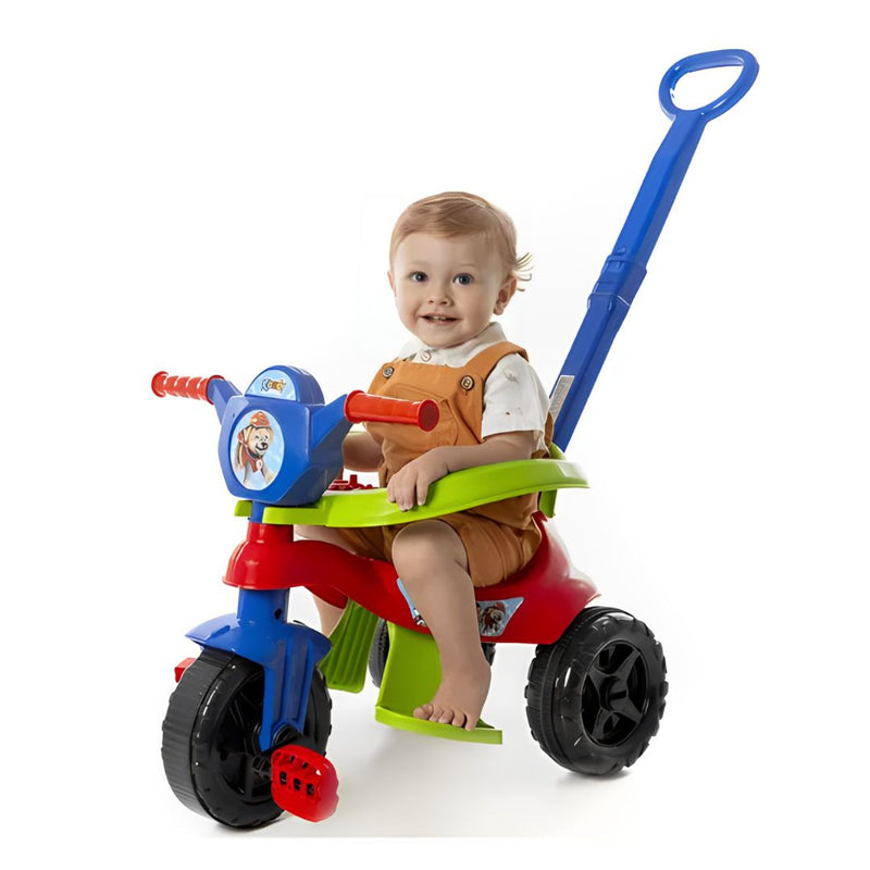 Brinquedo Carrinho de Passeio Infantil Kemotoca Baby Dog Vermelha Masculino Triciclo Kendy