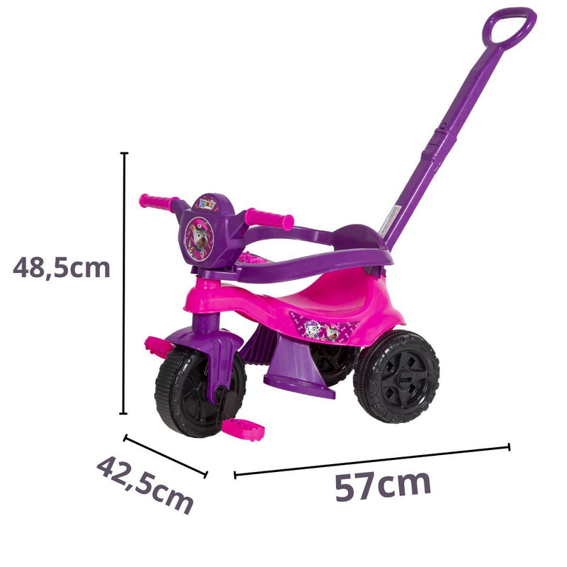 Brinquedo Carrinho de Passeio Pedal Infantil Kemotoca Baby Dog Rosa Feminino Triciclo Kendy