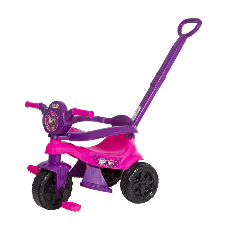 Brinquedo Carrinho de Passeio Pedal Infantil Kemotoca Baby Dog Rosa Feminino Triciclo Kendy